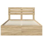 vidaXL Cadre de lit Chêne Sonoma 150 x 200 cm Pin massif