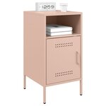 vidaXL Tables de chevet 2 Pièces rose 36x39x68 cm acier