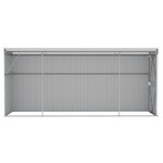 vidaXL Abri de jardin mural Gris 118x382x178 cm Acier galvanisé