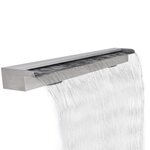 vidaXL Lame d'eau rectangulaire pour piscine Acier inoxydable 120 cm