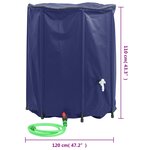 vidaXL Réservoir d'eau avec robinet pliable 1250 L PVC
