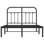 vidaXL Cadre de lit métal sans matelas avec tête de lit noir 120x200cm