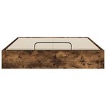 vidaXL Cadre de lit ottoman avec stockage Chêne fumé 193 x 120 x 25 cm
