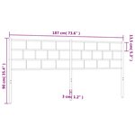 vidaXL Tête de lit métal noir 180 cm
