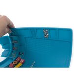Velleman tapis de soudure en silicone 45x30 cm bleu