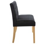 vidaXL Banc 140 cm Noir Velours