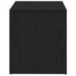 Banc Hall vidaXL Noir Chêne 80x40x45 cm en bois d'ingénierie