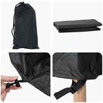 vidaXL Housse pour mobilier d'extérieur Noir 180 x 190 x 85 cm 420D