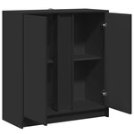 vidaXL Buffet avec LED noir 77x34x85 cm bois d'ingénierie