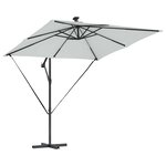 vidaXL Parasol banane à mât déporté Couleur sable 249 x 249 x 250 cm