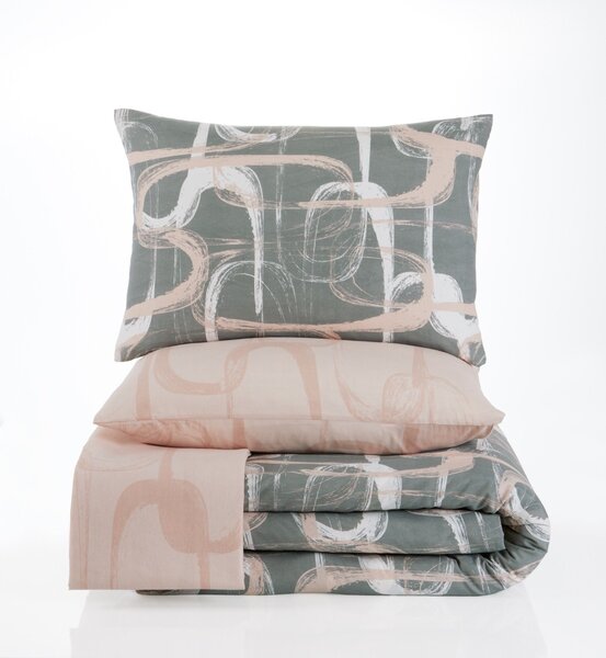 Parure de lit grise TROY 260 x 240 cm