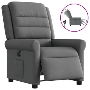vidaXL Fauteuil inclinable électrique Gris foncé Tissu