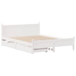 vidaXL Cadre de lit sans matelas blanc 120x190 cm bois de pin massif