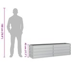 vidaXL Lit surélevé de jardin 160x40x45 cm Acier galvanisé Argenté
