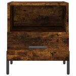 vidaXL Table de chevet chêne fumé 40x35x47 5 cm bois d’ingénierie