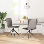 vidaXL Chaises à manger lot de 2 taupe tissu