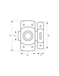 THIRARD - Verrou pour porte d'ameublement  35mm  blanc