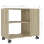 vidaXL Table d'appoint Chêne sonoma 70x35x55 cm Bois d'ingénierie