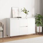 vidaXL Buffet blanc 101 5x35x70 cm bois d'ingénierie