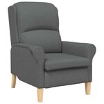 vidaXL fauteuil Gris foncé 76 x 94 x 102 cm Tissu Sharpa