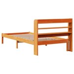 vidaXL Cadre de lit avec tête de lit sans matelas cire marron 75x190cm