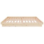 vidaXL Cadre de lit bois massif 140x190 cm