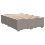 vidaXL Sommier à lattes de lit avec matelas Taupe 160x200 cm Tissu