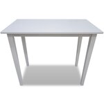 vidaXL Table de bar en bois Blanc