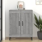 vidaXL Buffet sonoma gris 69 5x34x90 cm bois d'ingénierie