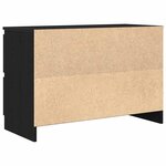 vidaXL Meuble TV noir 80x35x54 cm bois d'ingénierie