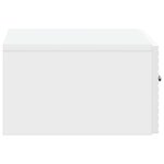 vidaXL Cabinet de chevet mural 2 Pièces Blanc brillant 49 x 34 5 x 20 cm