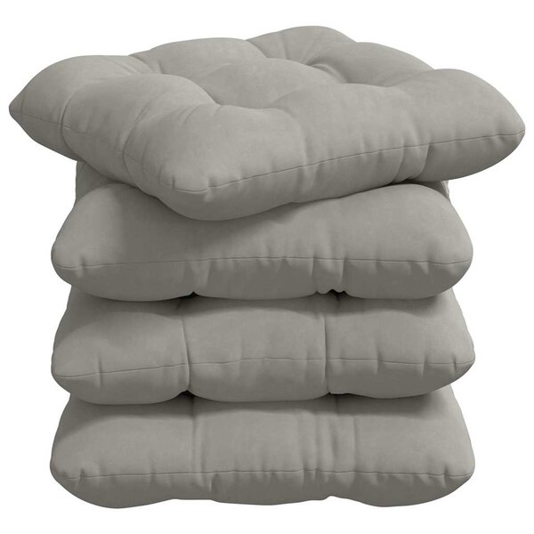 vidaXL Coussins de siège 4 Pièces Gris clair 45 x 45 cm