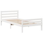 vidaXL Cadre de lit sans matelas blanc 100x200 cm bois de pin massif
