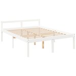 vidaXL Lit pour personne âgée sans matelas blanc 160x200cm bois massif