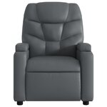 vidaXL Fauteuil inclinable en similicuir gris