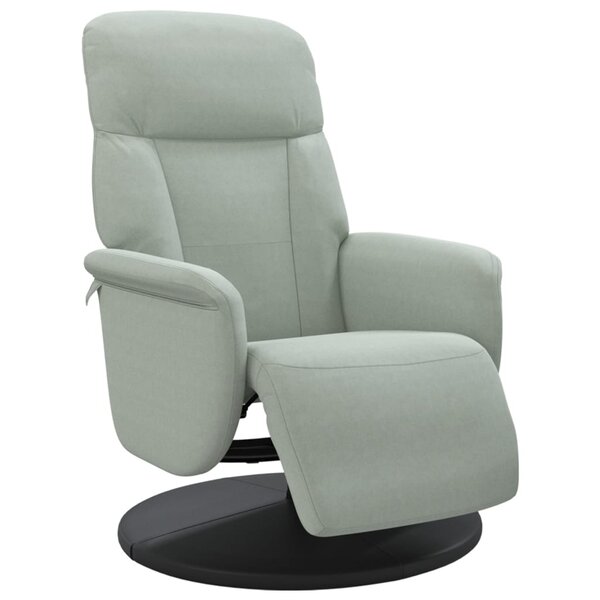 vidaXL Fauteuil inclinable avec repose-pied gris clair velours