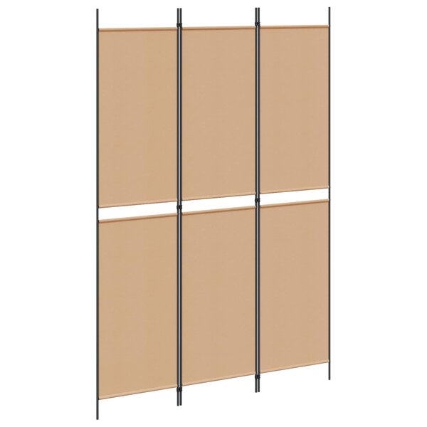 vidaXL Paravent en 3 panneaux Beige 150 x 220 cm Tissu