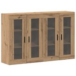 vidaXL Armoires Murailles 2 Pièces chêne artisanal 69 5 x 34 x 90 cm