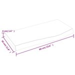 vidaXL Étagère murale 60x30x(2-4) cm bois de chêne massif non traité