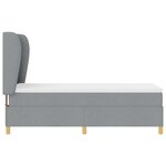 Lit Box Spring vidaXL avec Matelas Gris clair 80x200 cm Tissu