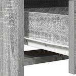 Table de maquillage vidaXL avec lumières LED Gris Sonoma 50x41x135 cm
