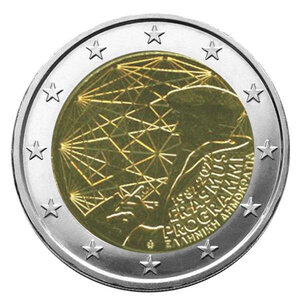 Monnaie 2 euros commémorative grèce erasmus 2022