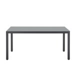 Table de jardin 6 personnes - Structure aluminium - Plateau verre trempé fixé par ventouses - 160 x 72 x 90 cm