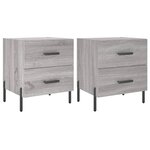 vidaXL Tables de chevet 2 Pièces sonoma gris 40x35x47 5 cm