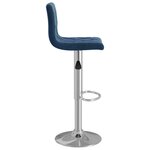 Vidaxl tabourets de bar 2 pcs bleu velours