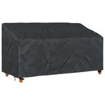 vidaXL Housse de banc de jardin Noir 175 x 85 x 65 / 94 cm Tissu 420D