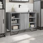 vidaXL Armoire lavabo de salle de bain sonoma gris 91x35x60 cm
