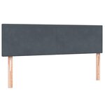 vidaXL Sommier à lattes de lit et matelas gris foncé 160x210cm velours