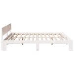vidaXL Cadre de lit avec tête de lit Blanc 180 x 200 cm Pin massif