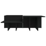 vidaXL Tables basses 2 Pièces Noir Bois d'ingénierie
